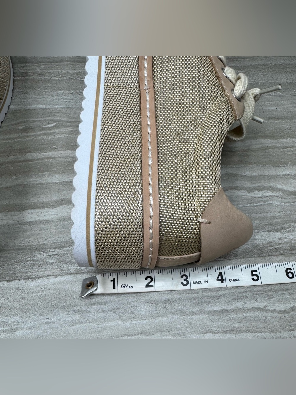 NEW! Donald J. Pliner Dew Raffia Platform Sneaker Womens Size 6 - Picture 6 of 12